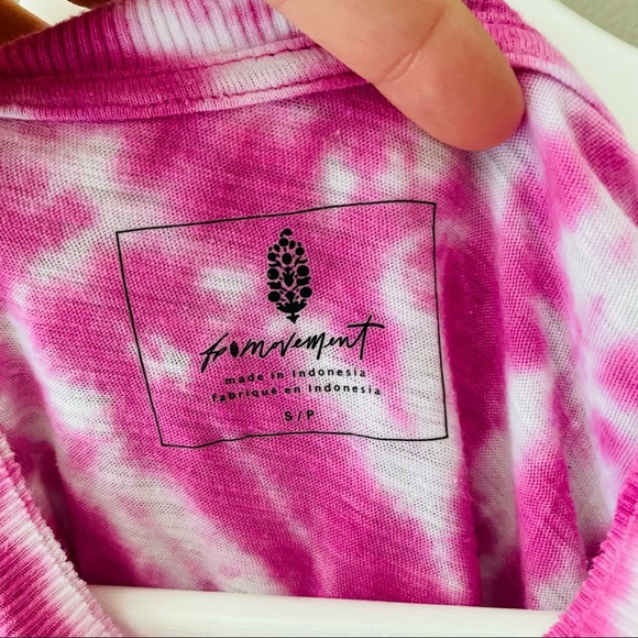 Free People Tie Dye Tank Top Pink Sz Small - Picture 4 of 10